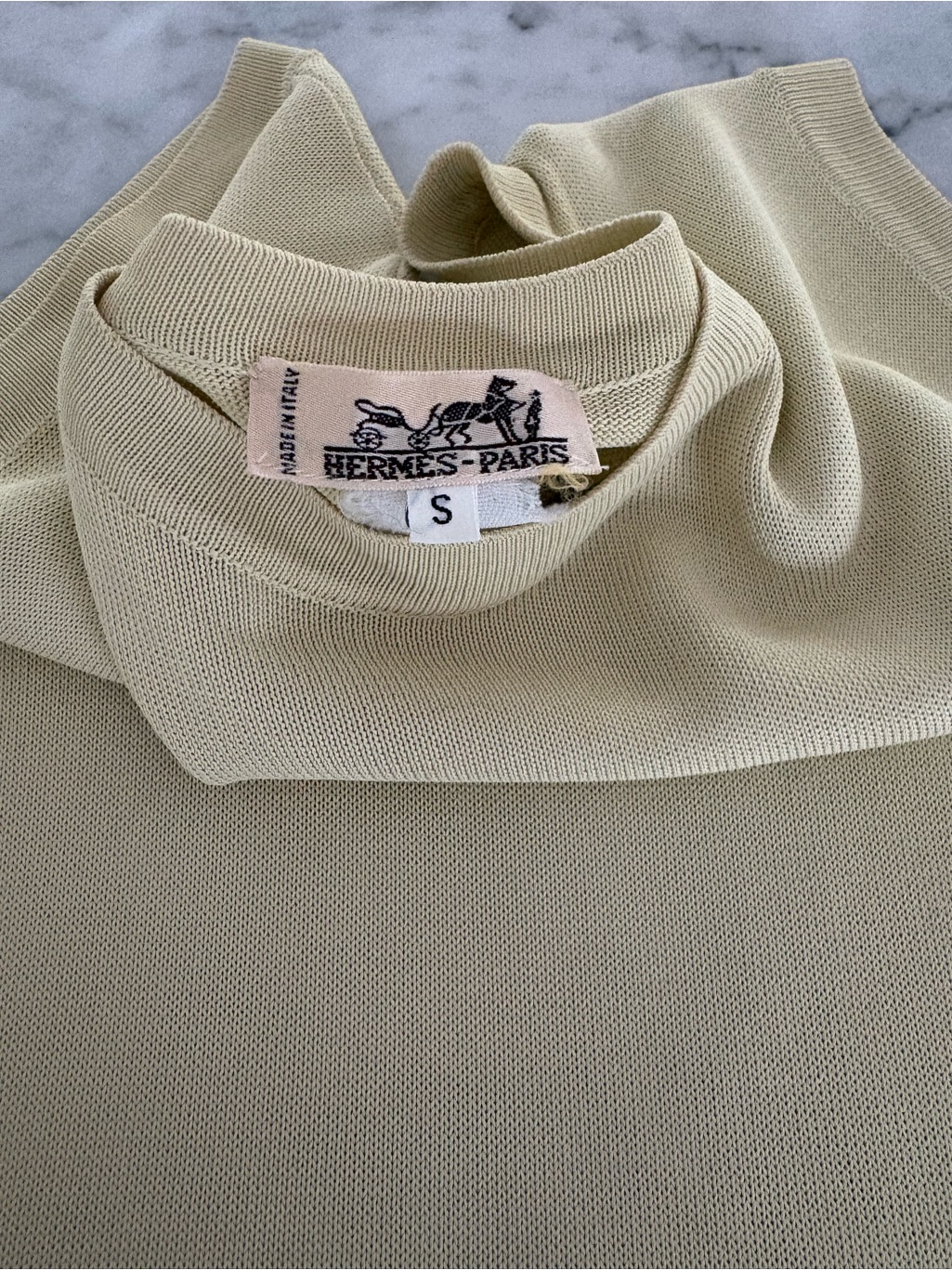 Rare Yellow Herms Cream Tank Top